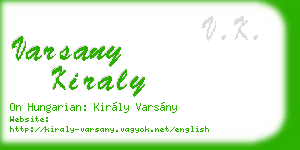 varsany kiraly business card