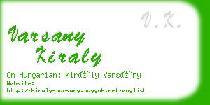 varsany kiraly business card